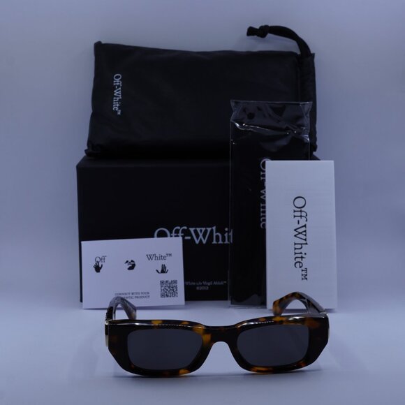 Off-White OERI124 FILLMORE 6007 Rectangle Sunglasses – Havana/Grey - Picture 2 of 10